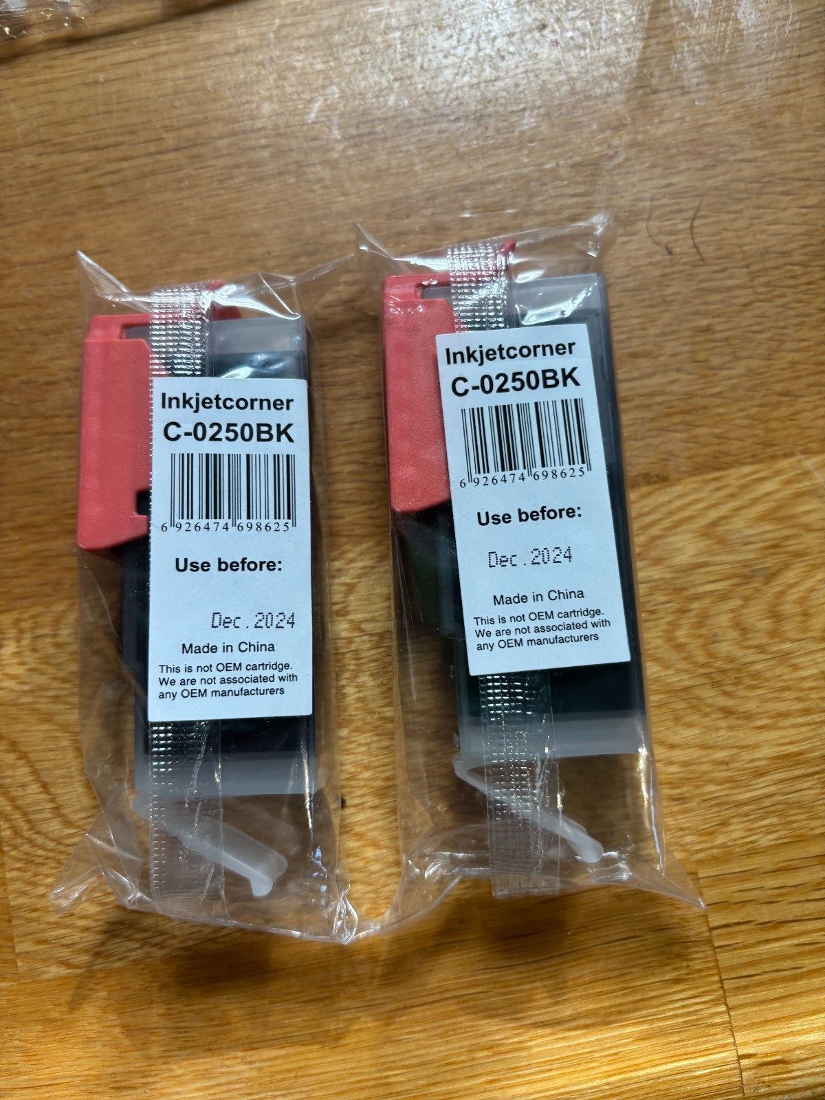 2x Compatible Canon PGI-250BK Black Ink Cartridges New Sealed Exp 12/2024