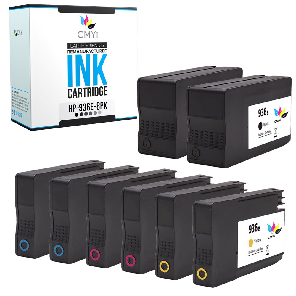 CMYi Compatible 936e Printer Cartridges 8X for HP OfficeJet Pro 9135e 9125e