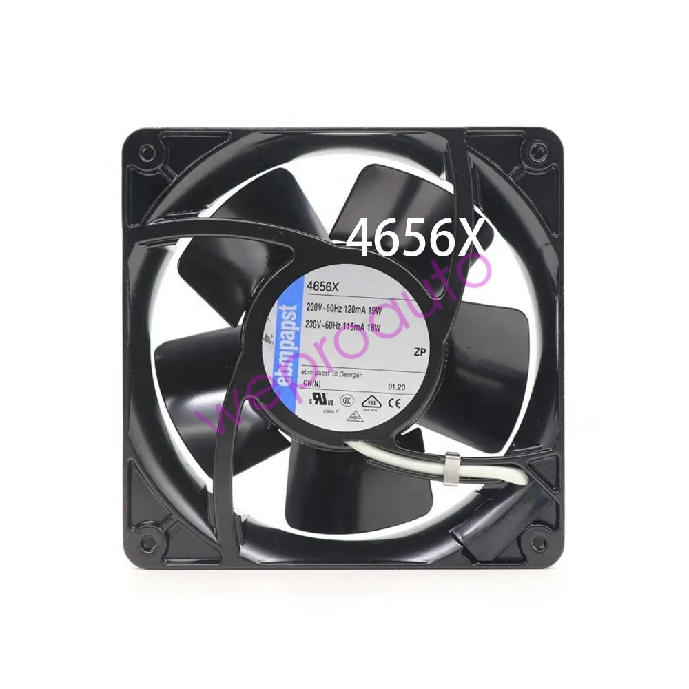 New Ebmpaps 4656X 230VAC 19/18W 115mA 120x120x38MM High Speed Server Cooling Fan
