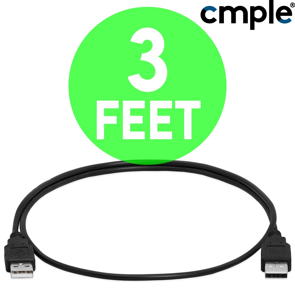 High-Speed USB 2.0 Cable USB-A Male to Male Cord Printer Hard Drive Type A Wire