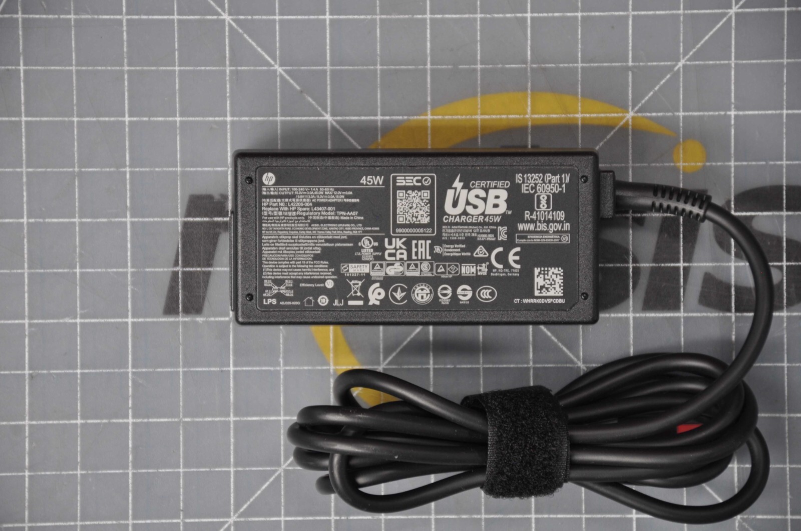 HP Power Adapter Charger 45W 15V 3A  Genuine Original AC Grade A L43407-001