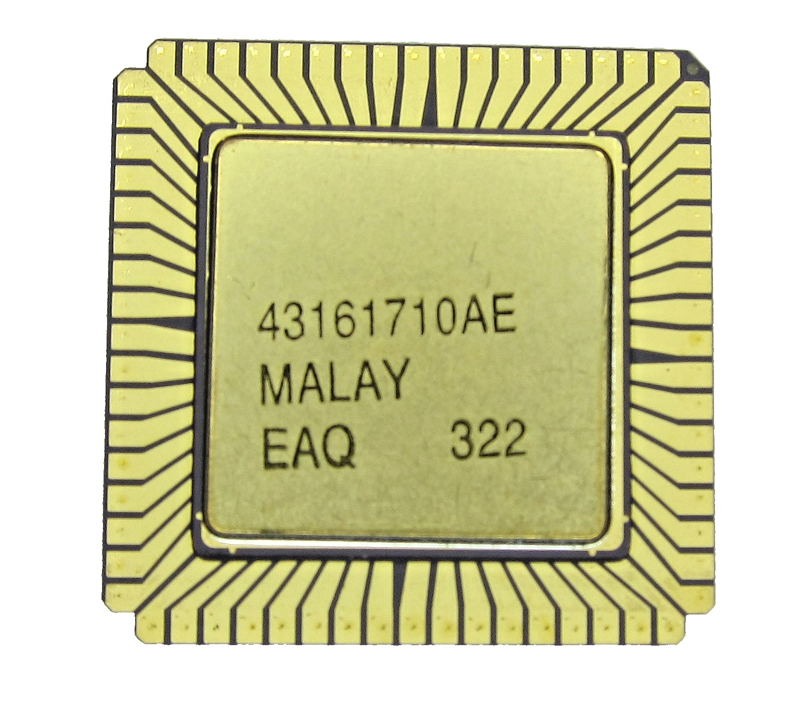 Rare Vintage Collectible Intel A80186 CLCC68 CPU Microprocessor