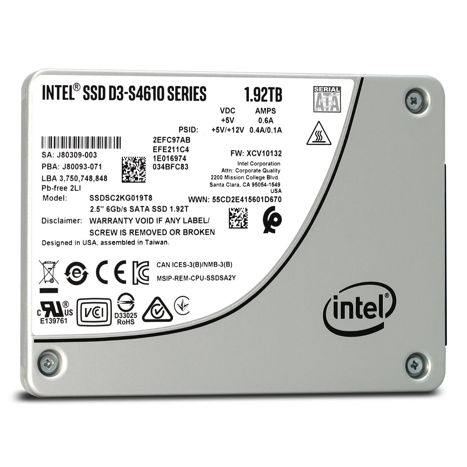 Intel SSDSC2KG019T8 1.9TB, 2.5 inch Internal SSD (BNIB - SEALED)