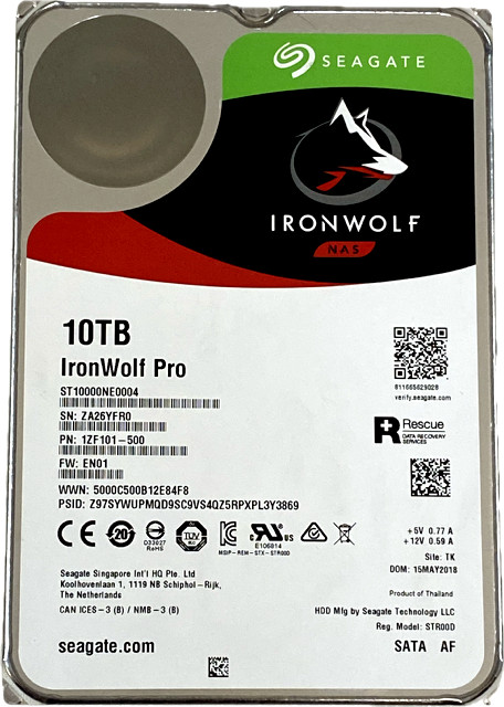 Seagate IronWolf Pro 10TB NAS 3.5" SATA AF Internal HDD ST10000NE0004