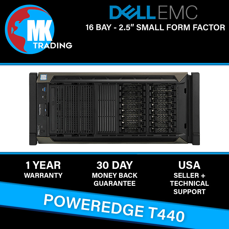 Dell PowerEdge T440 16B SFF 5U Server -V1- Choose CPU/RAM/Drives - Wholesale