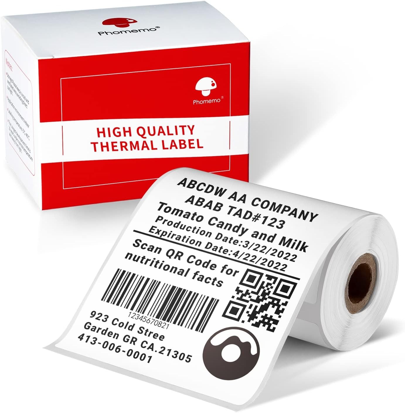 Phomemo M220/M250/M200/M221/M260 Thermal Label White Self-Adhesive Label