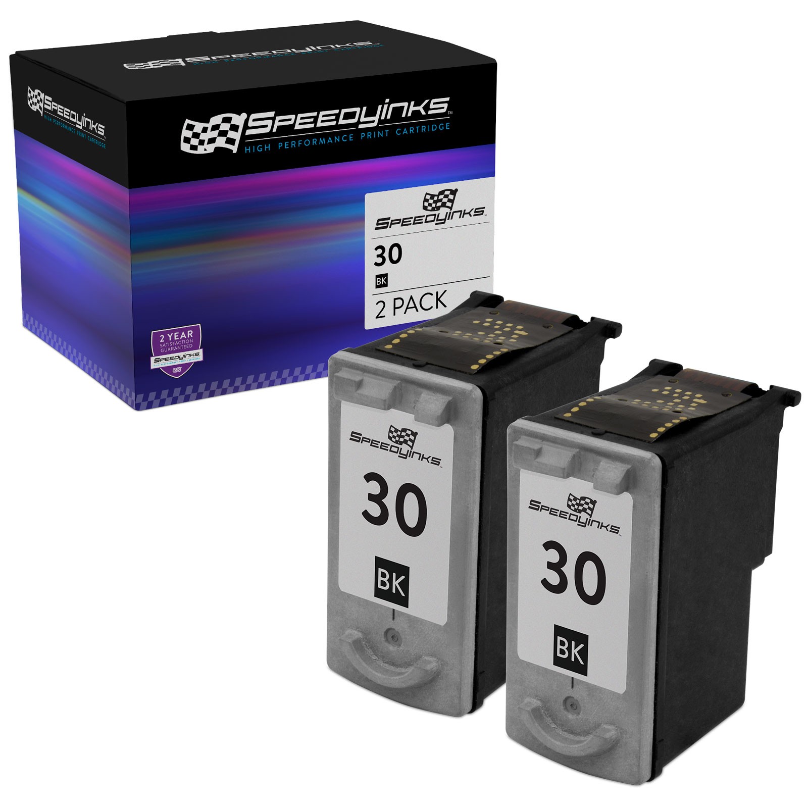 2pk Canon PG30 Pigment Black Reman Inkjet Cartridge