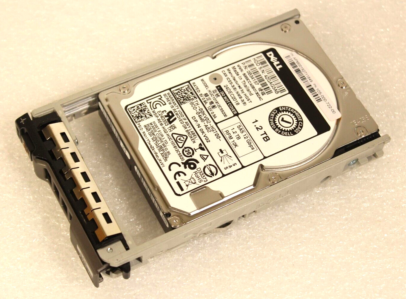 0KV02 00KV02 Dell 1.2TB 10K 12G SAS SFF Hard Drive NEW~