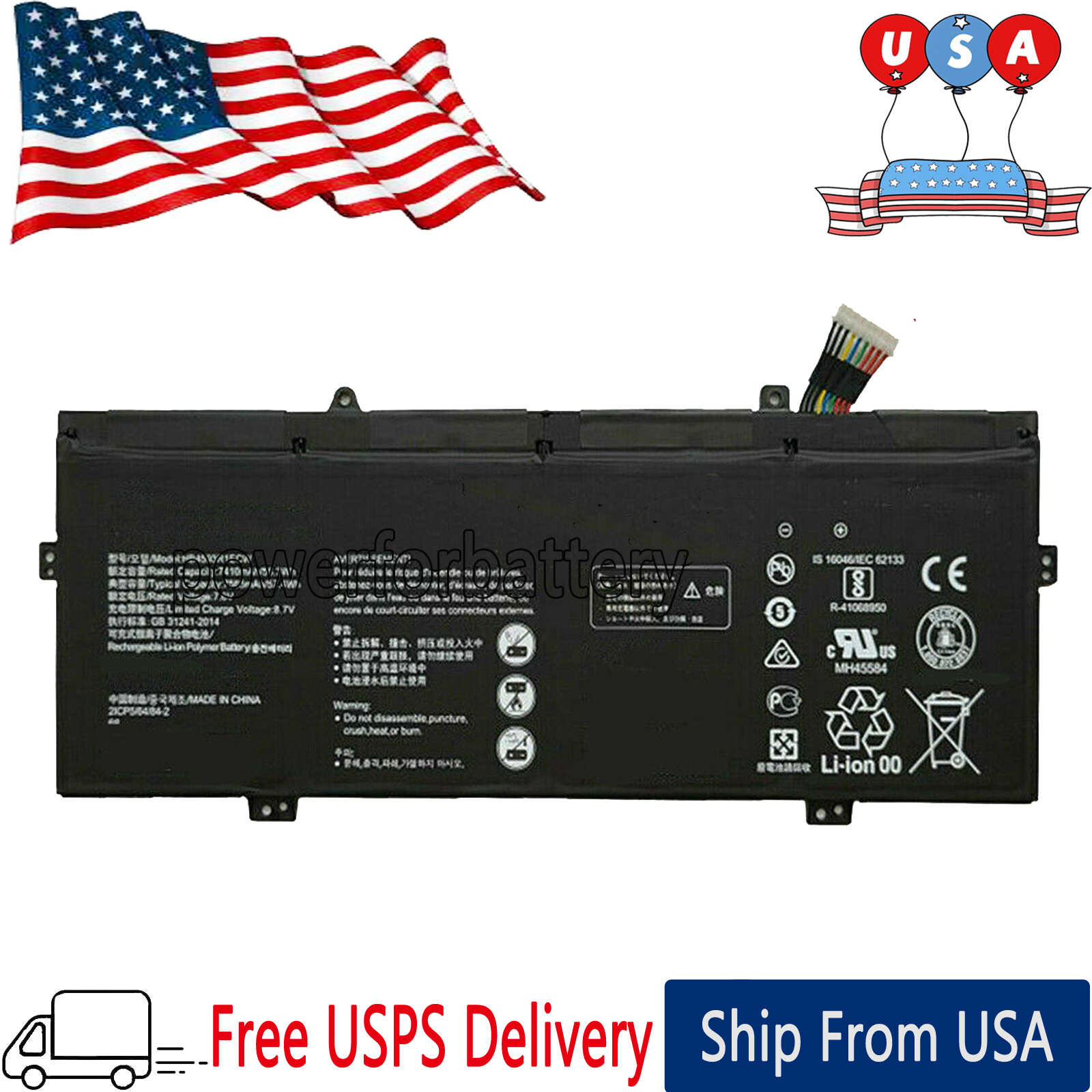 HB4593R1ECW 57.4Wh Battery for  Hua-wei Matebook 14" KPL-W00; X PRO MACH-W29C