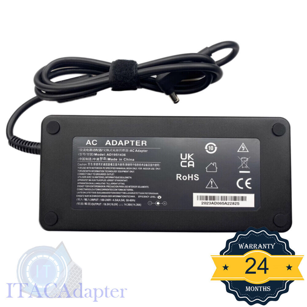 Replacement 19.5V 14.36A  Charger For Acer Predator Helios 300 PH315 280W Slim
