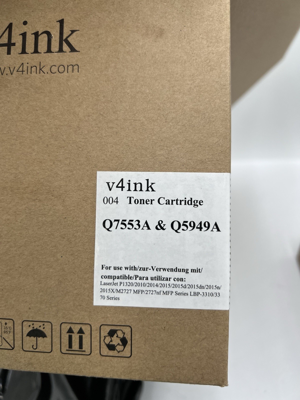 V4INK Q7553A Q5949A 53A 49A Black Toner Cartridge HP LaserJet Sealed