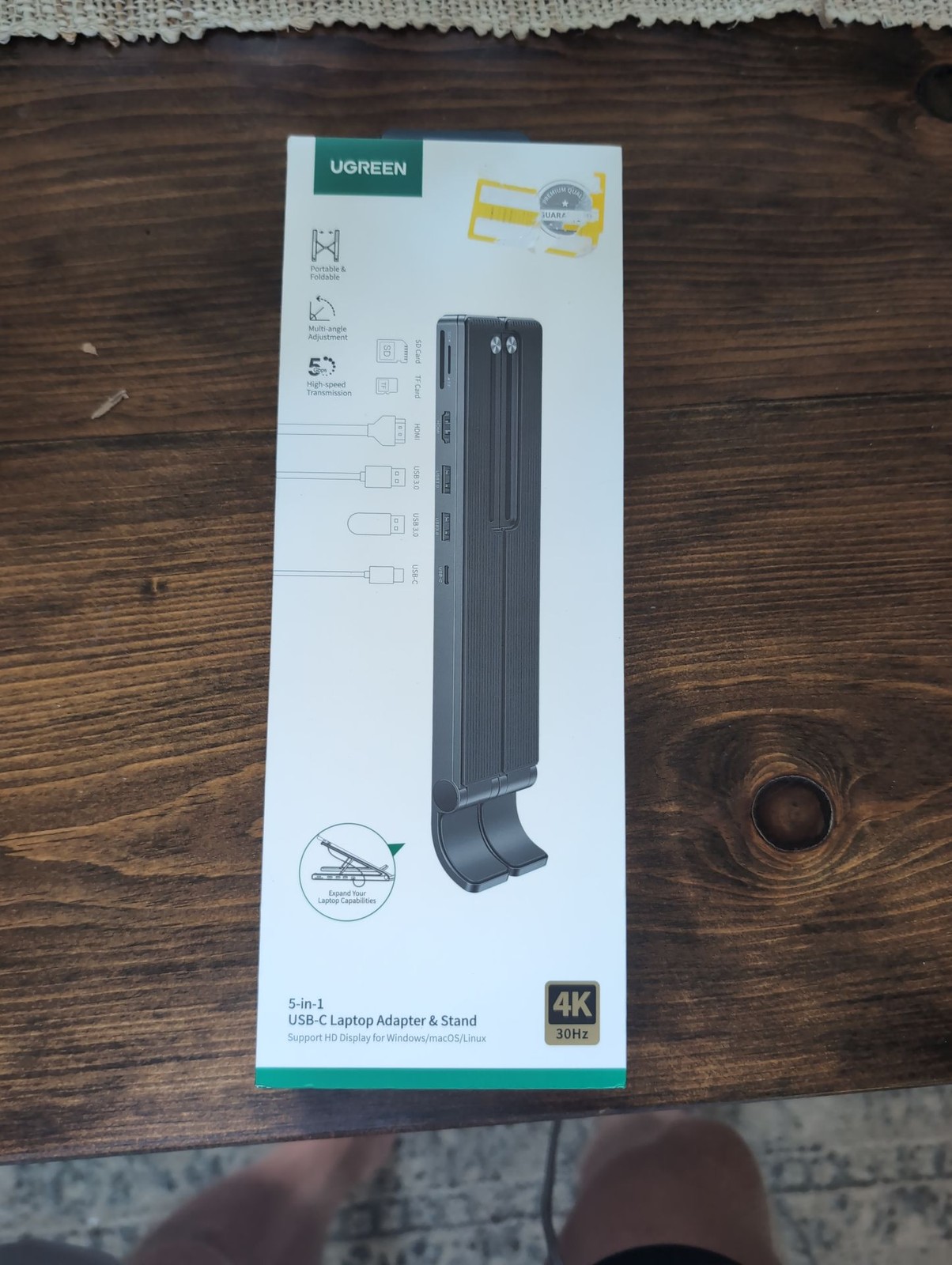 UGREEN 5-in-1 USB-C Laptop Docking Station & Stand (4K 30Hz)