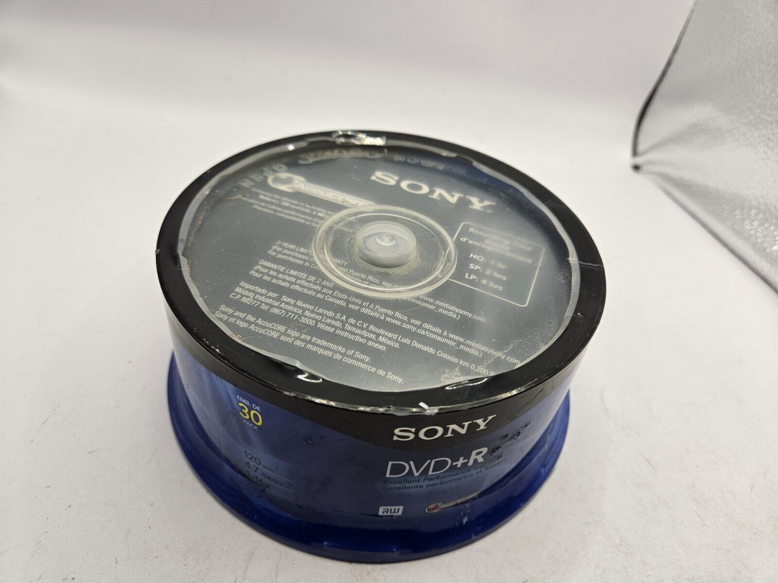 SONY DVD+R 30-Pack Spindle Blank Media 4.7GB - 120 min Recordable NEW SEALED