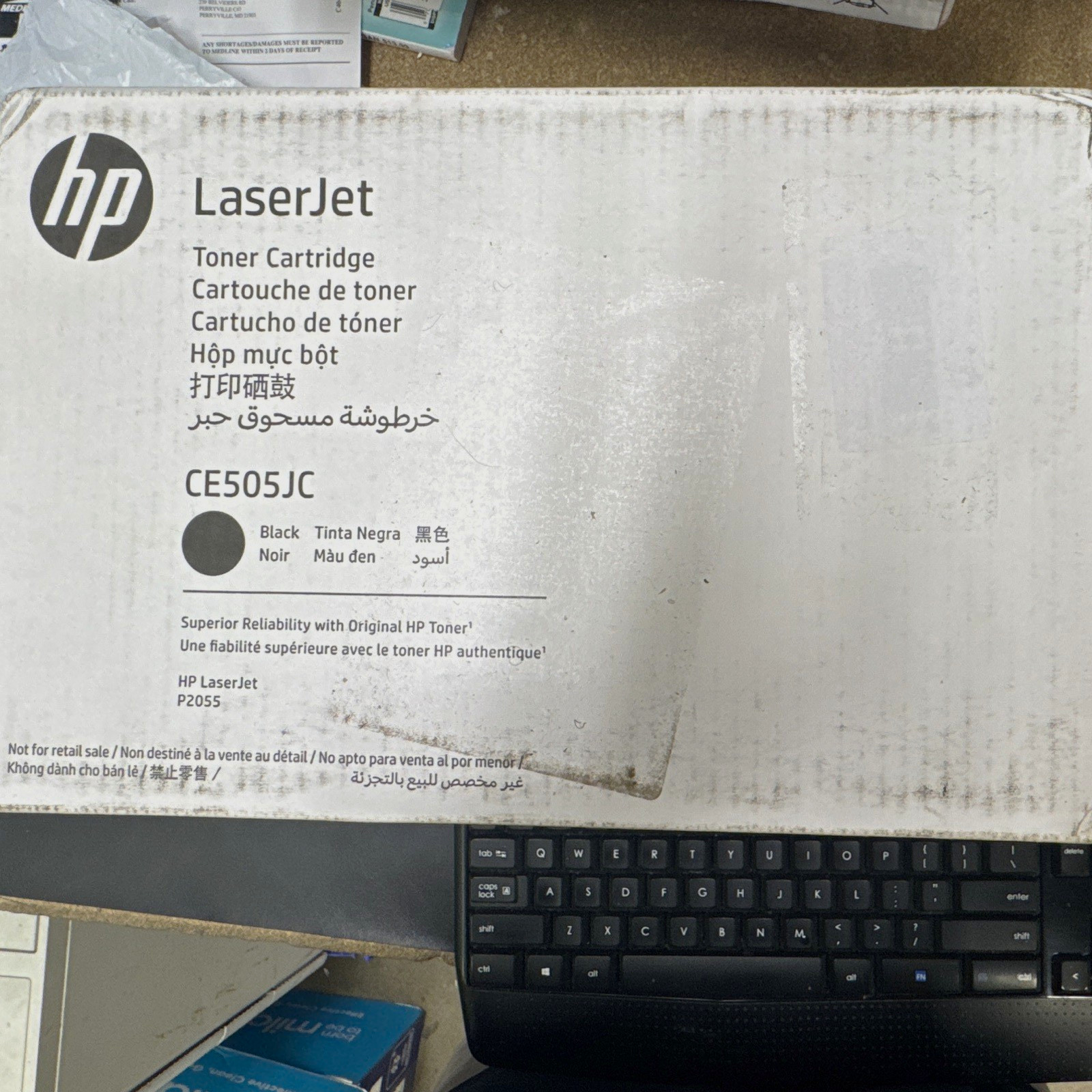 HP CE505JC Black Toner Cartridge Laser for HP LaserJet P2055. New unopened