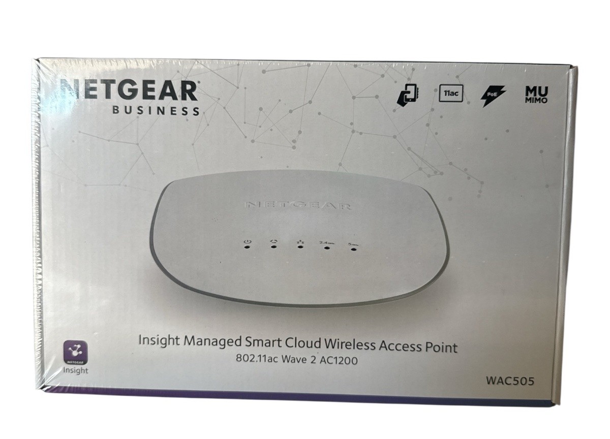 NETGEAR WAC505 Insight Managed Wireless Access Point AC1200 Dual-Band Sealed