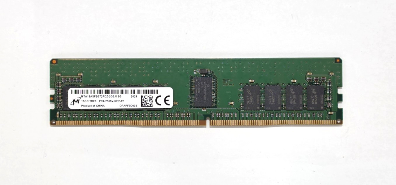 Micron 16GB DDR4 2666MHz RAM PC4-21300 2Rx8 ECC RDIMM MTA18ASF2G72PDZ-2G6J1SG