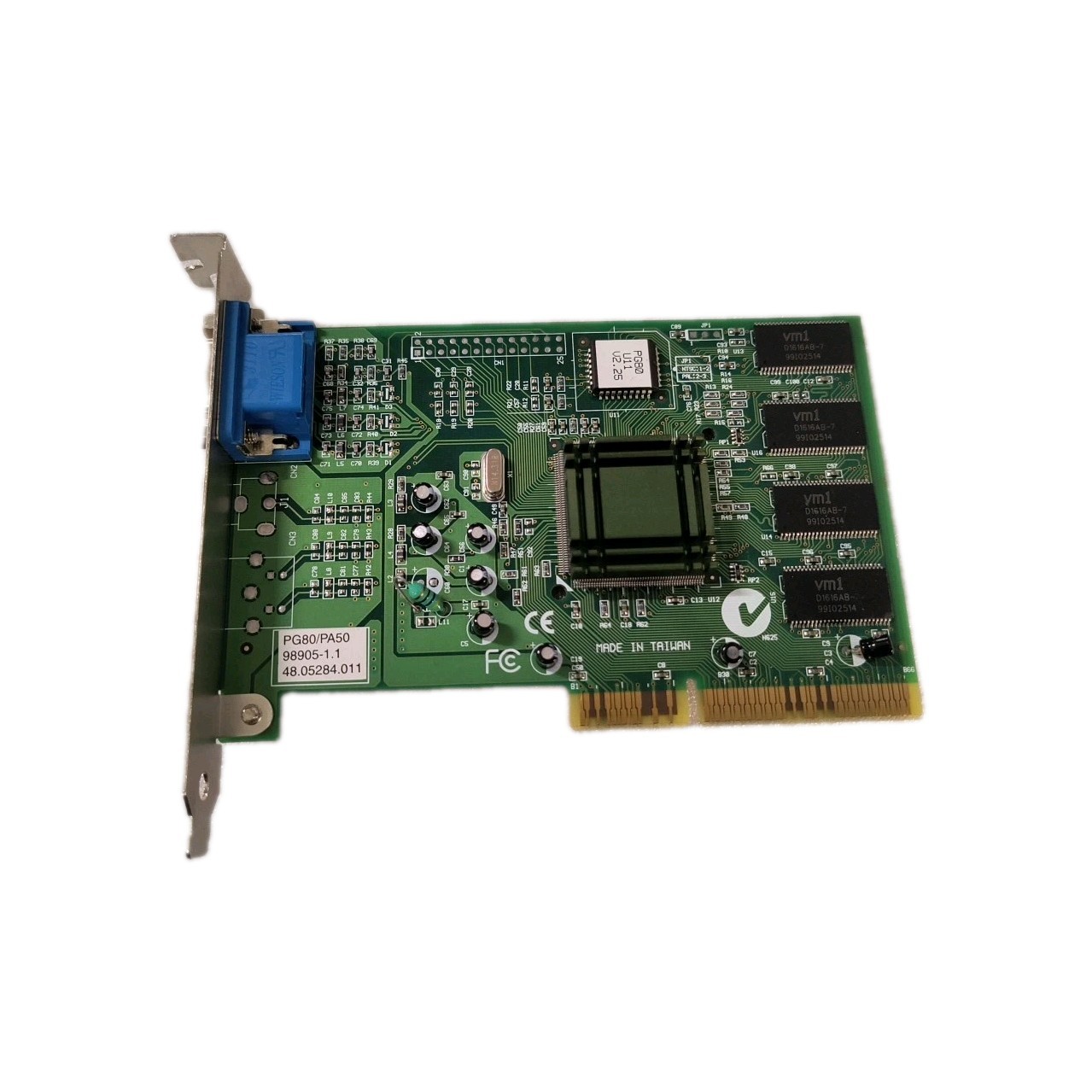 VINTAGE AOPEN PG80 SIS 5598 AGP VGA VIDEO CARD 90.05210.694 48.05384.011 MXB70B