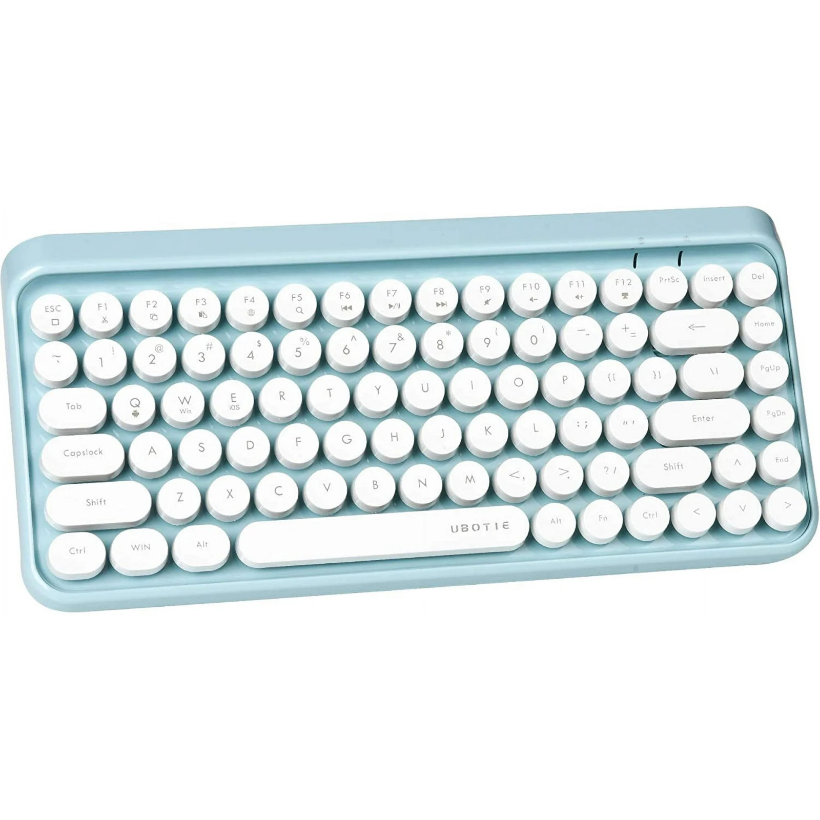 UBOTIE SK-621BT Bluetooth Blue White keys Computer Keyboard 84 Keys Retro