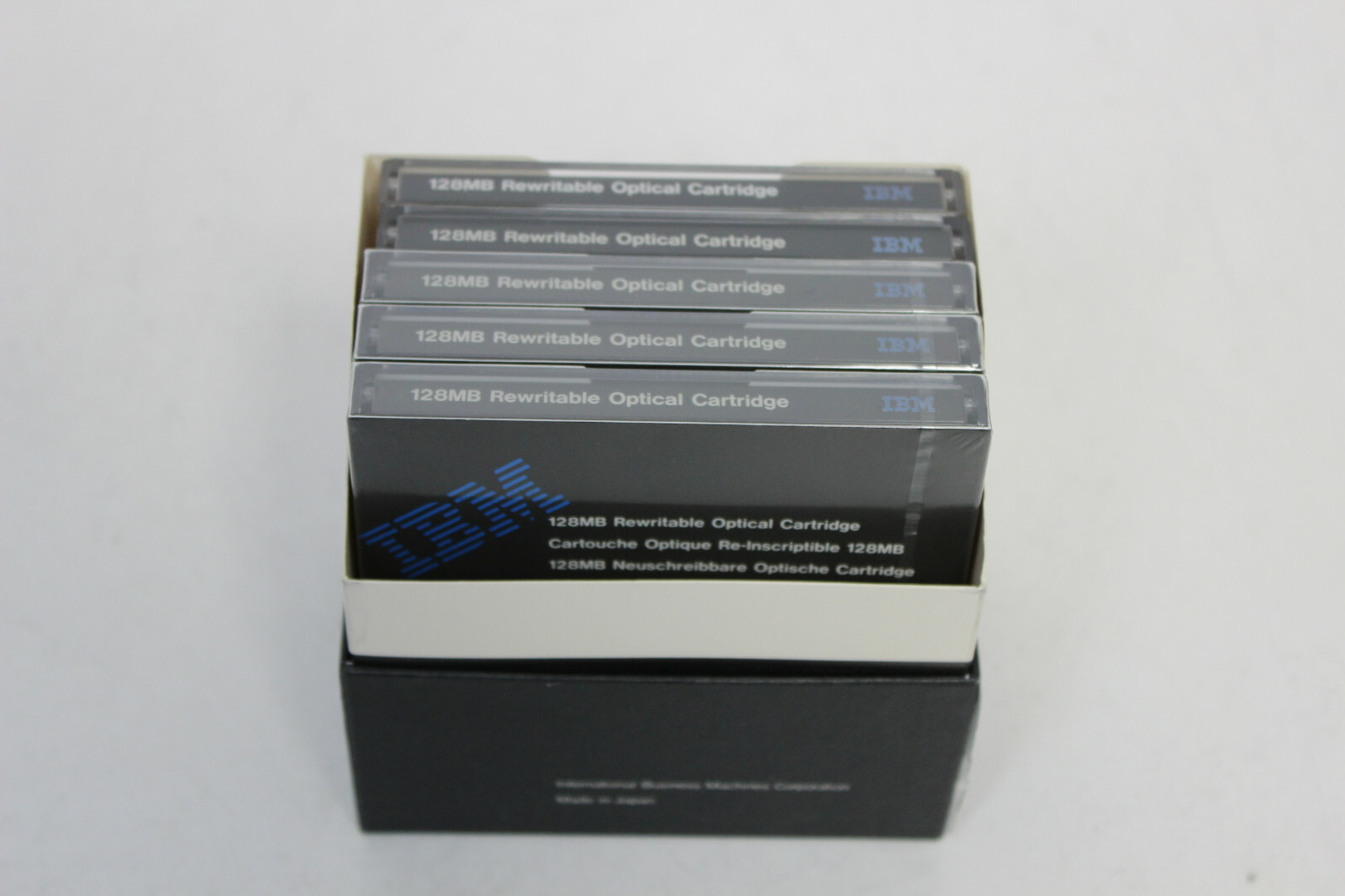 IBM 38F8647 38F8648 128MB REWRITABLE OPTICAL CARTRIDGE  QTY 5
