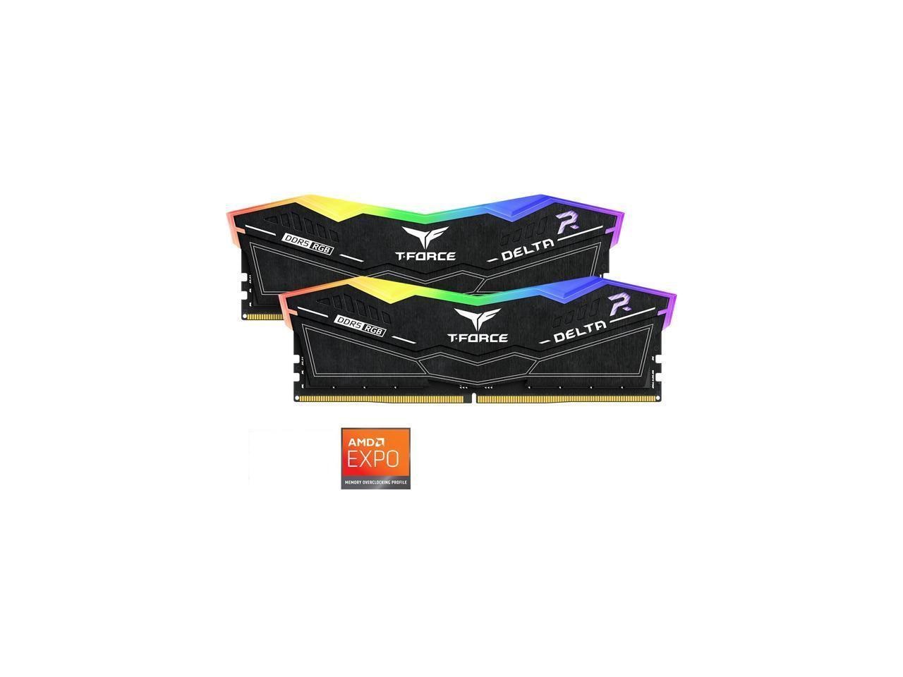 Team T-Force Delta RGB 32GB (2 x 16GB) 288-Pin PC RAM DDR5 6400 (PC5 51200)