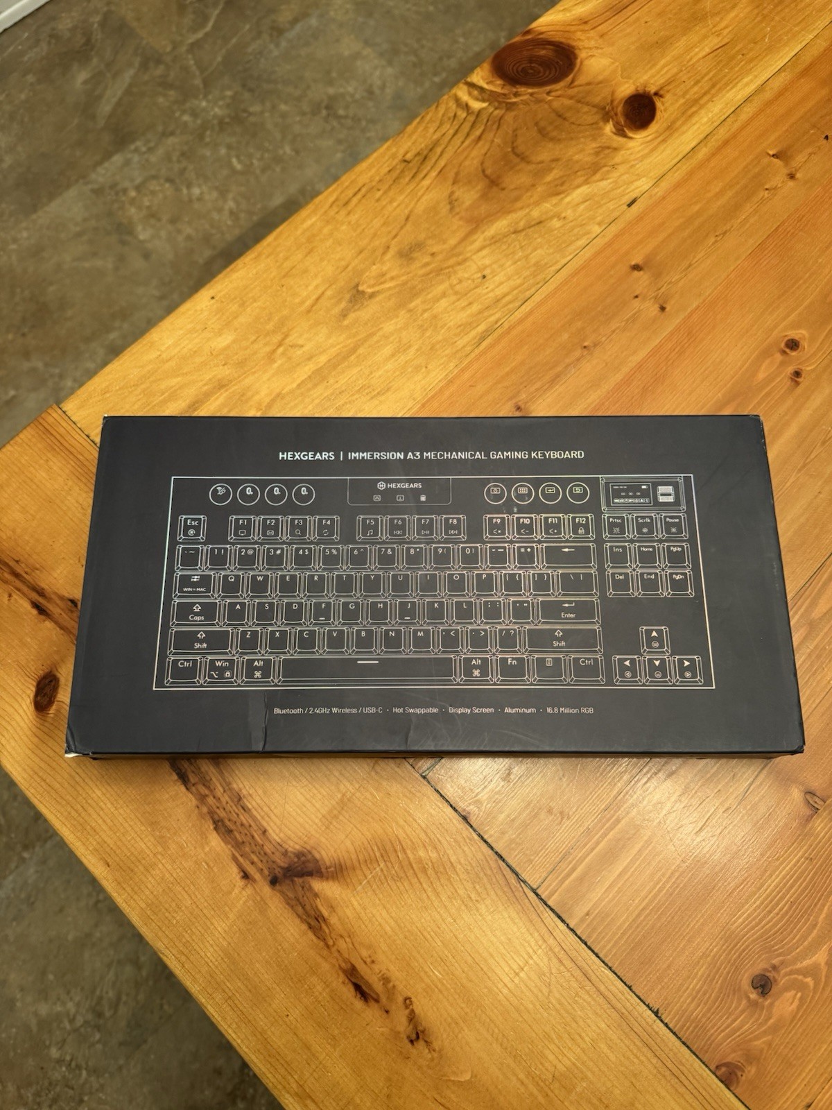 Hexgears Immersion A3 TKL Mechanical Keyboard, Bluetooth/2.4G/USB-C Wireless Key