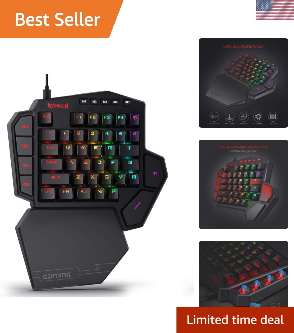 K585 Wired One-Handed RGB Gaming Keypad, Tactical 42-Key Layout