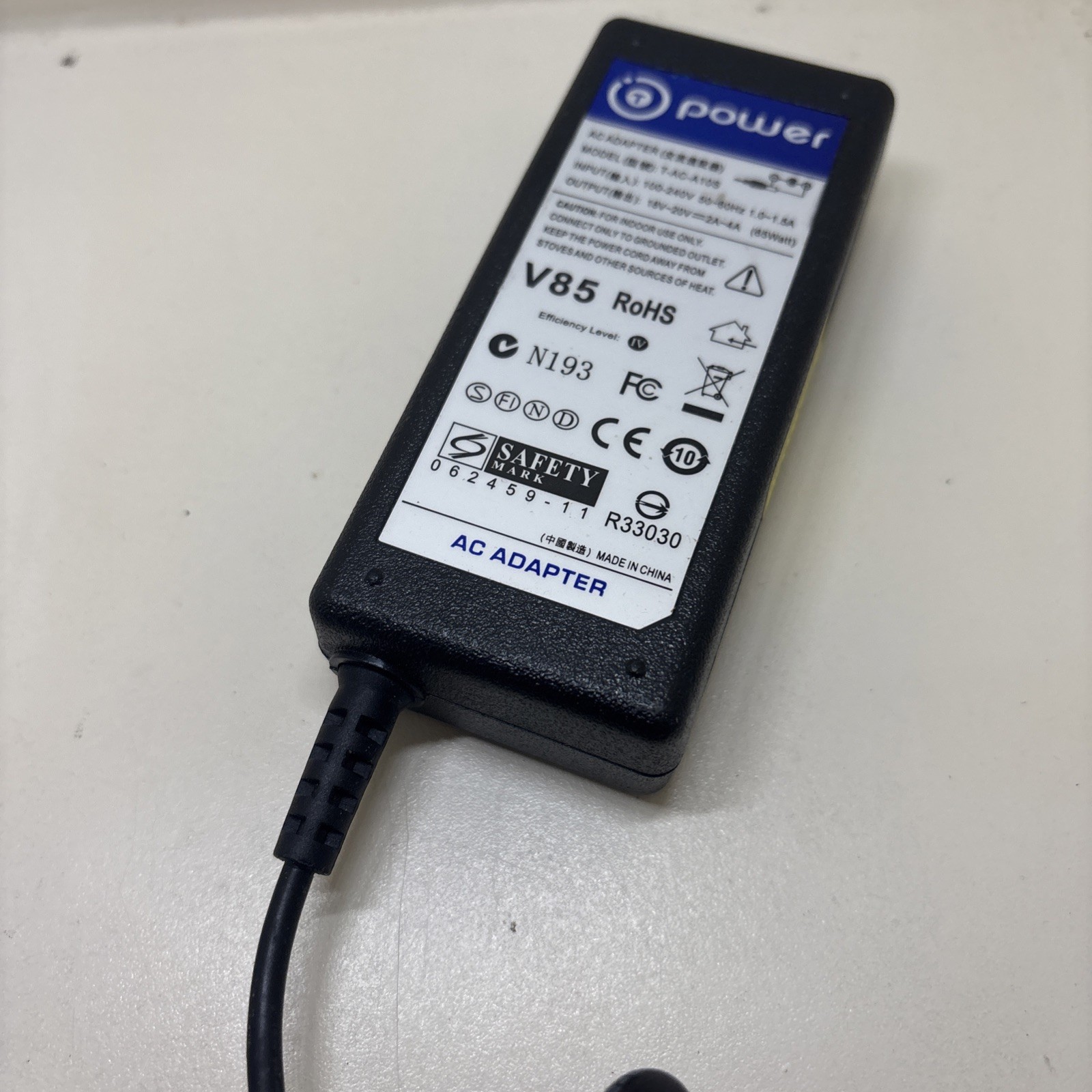 Pre-owned T Power 15V 3A (45W) AC Adapter No Wall Cord