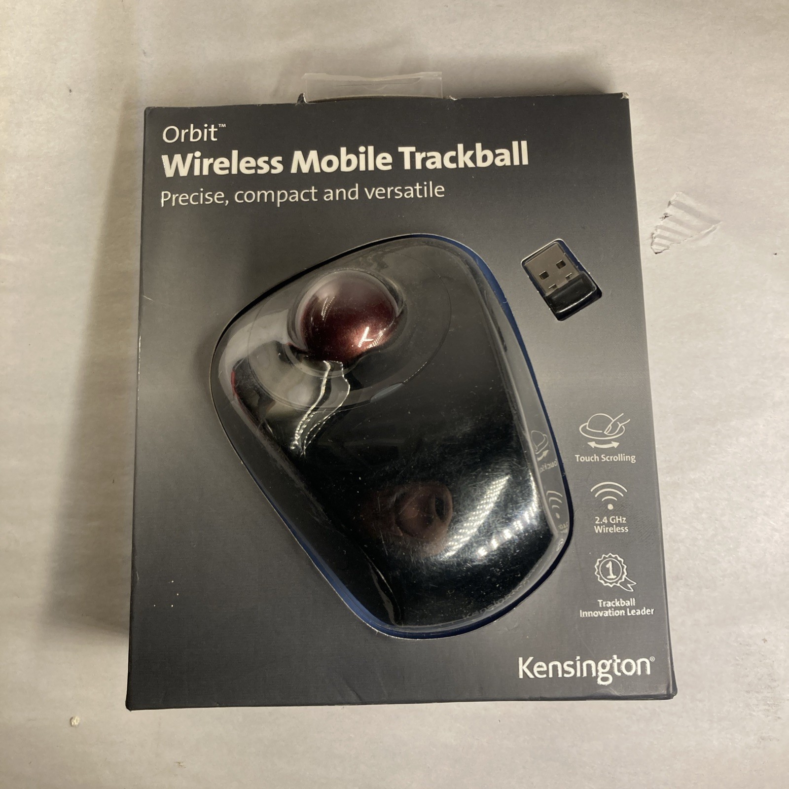 Kensington Orbit Wireless Trackball Black/Red 72352US