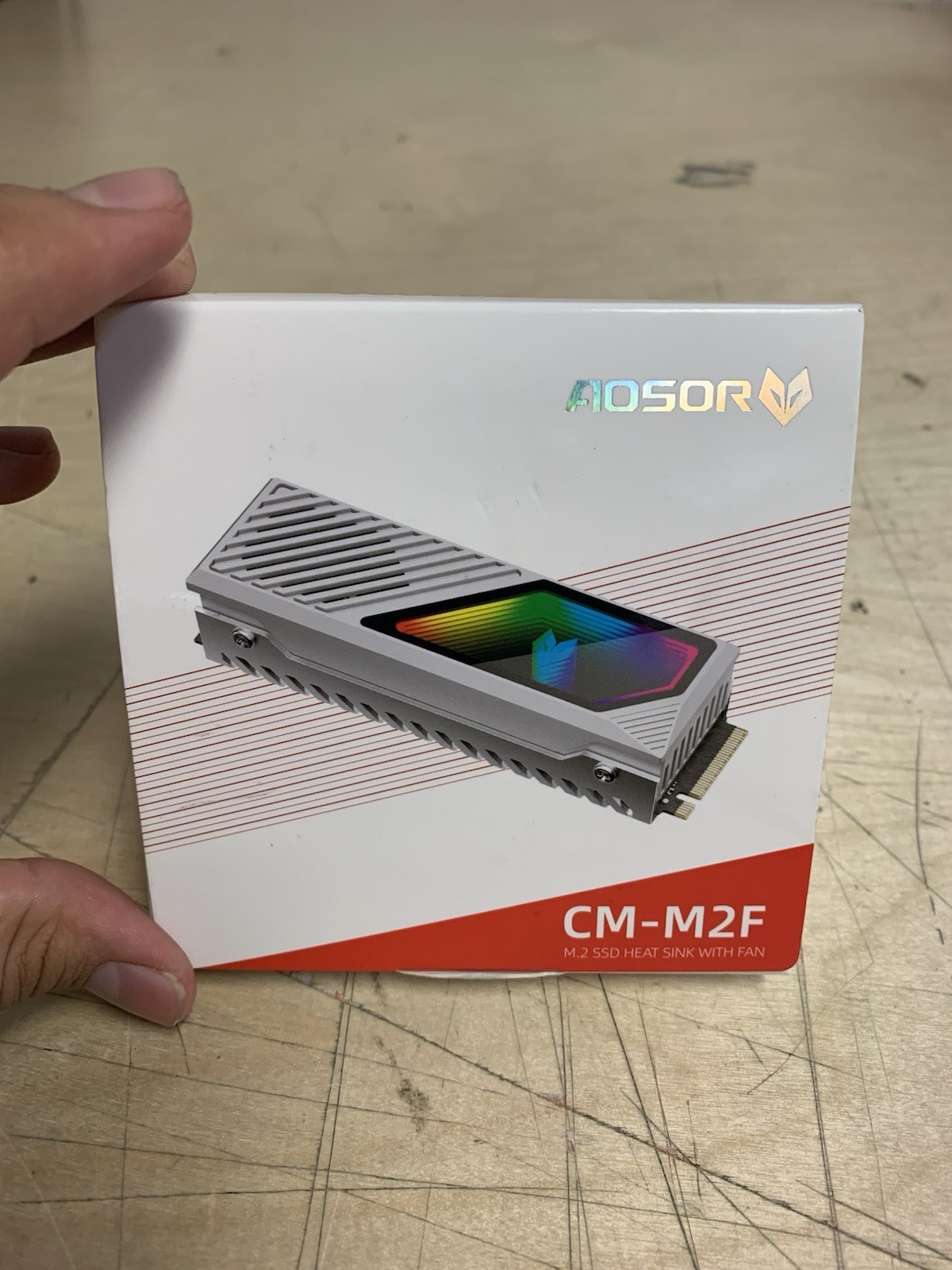 Coolmoon Adsor cm-m2f m.2 ssd heat sink with fan, White