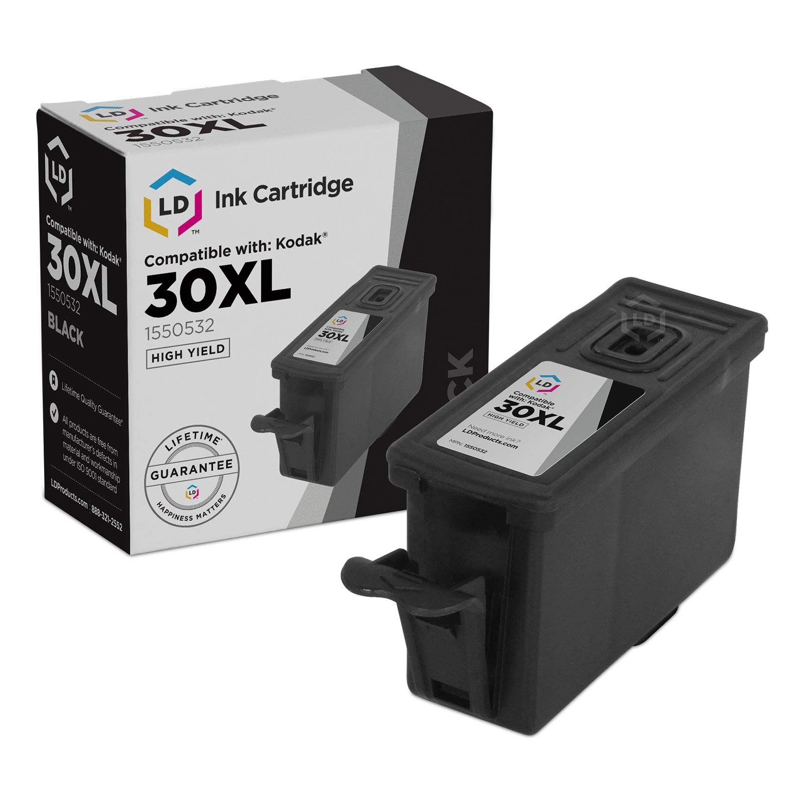 LD 1550532 30XL Black High Yield Inkjet Cartridge for Kodak #30XL C110 C310 C315