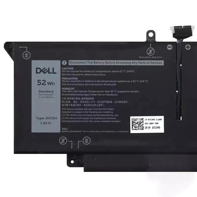 Genuine 52Wh JHT2H Battery For Dell Latitude 7410 7310 Series 35J09 YJ9RP 4V5X2