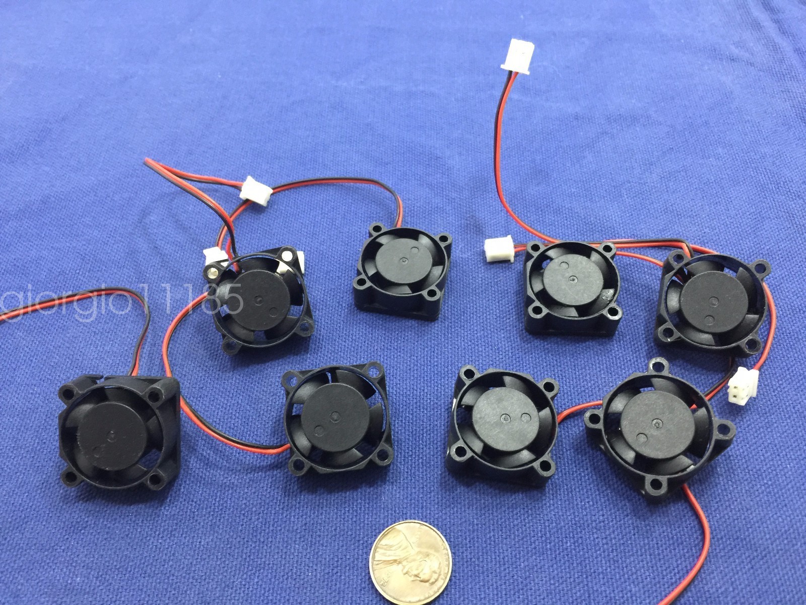 8 Pieces BXR 25mm x 25 x 10 Brushless Cooling Fan small micro Flow CFM 12V