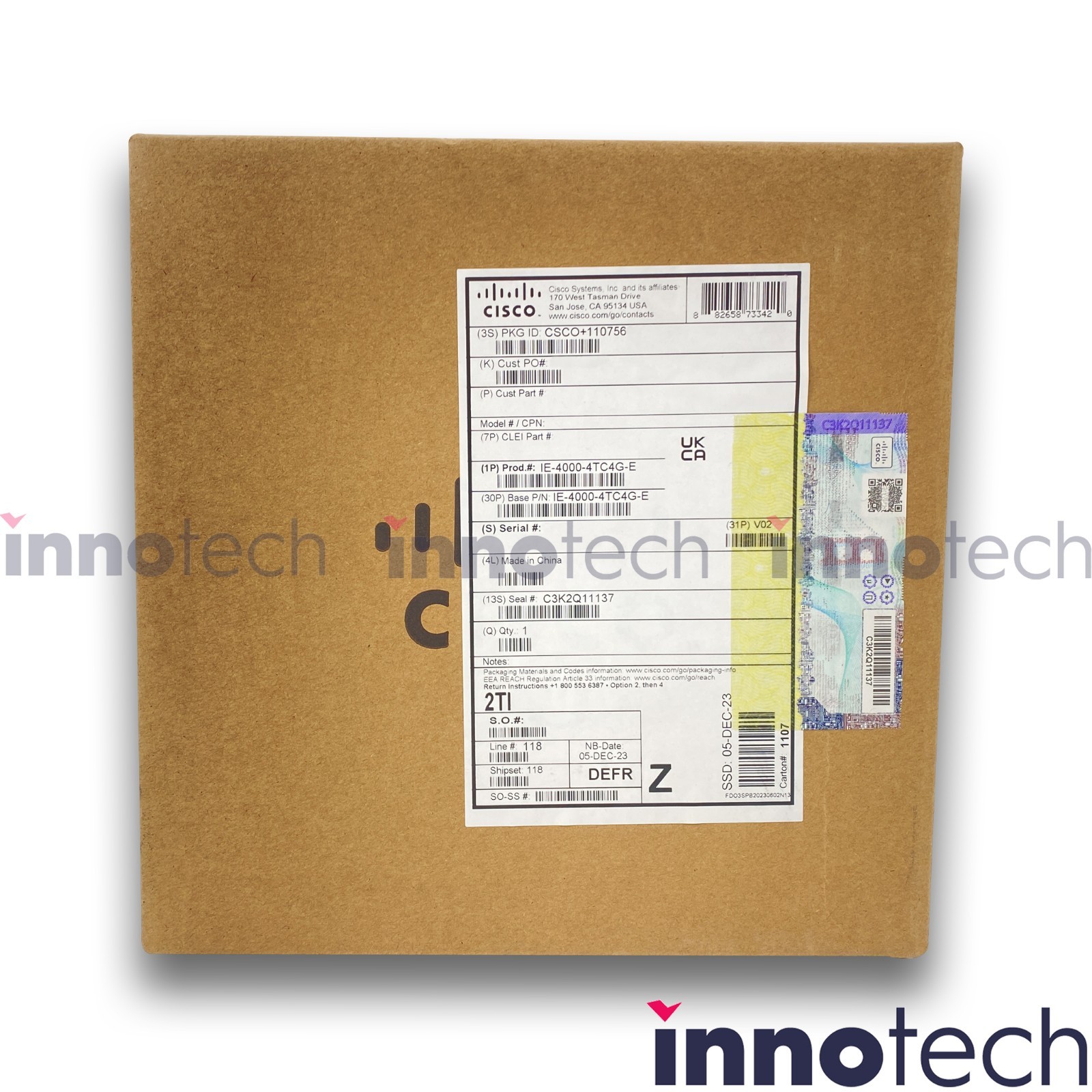 Cisco IE-4000-4TC4G-E Industrial Ethernet Switch New Sealed