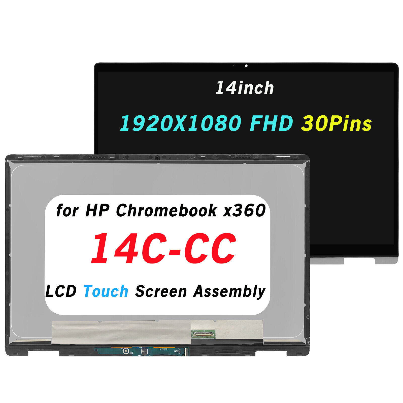 14in LCD FHD Touch Screen Assembly NV140FHM-N4T for HP Chromebook x360 14C-CC