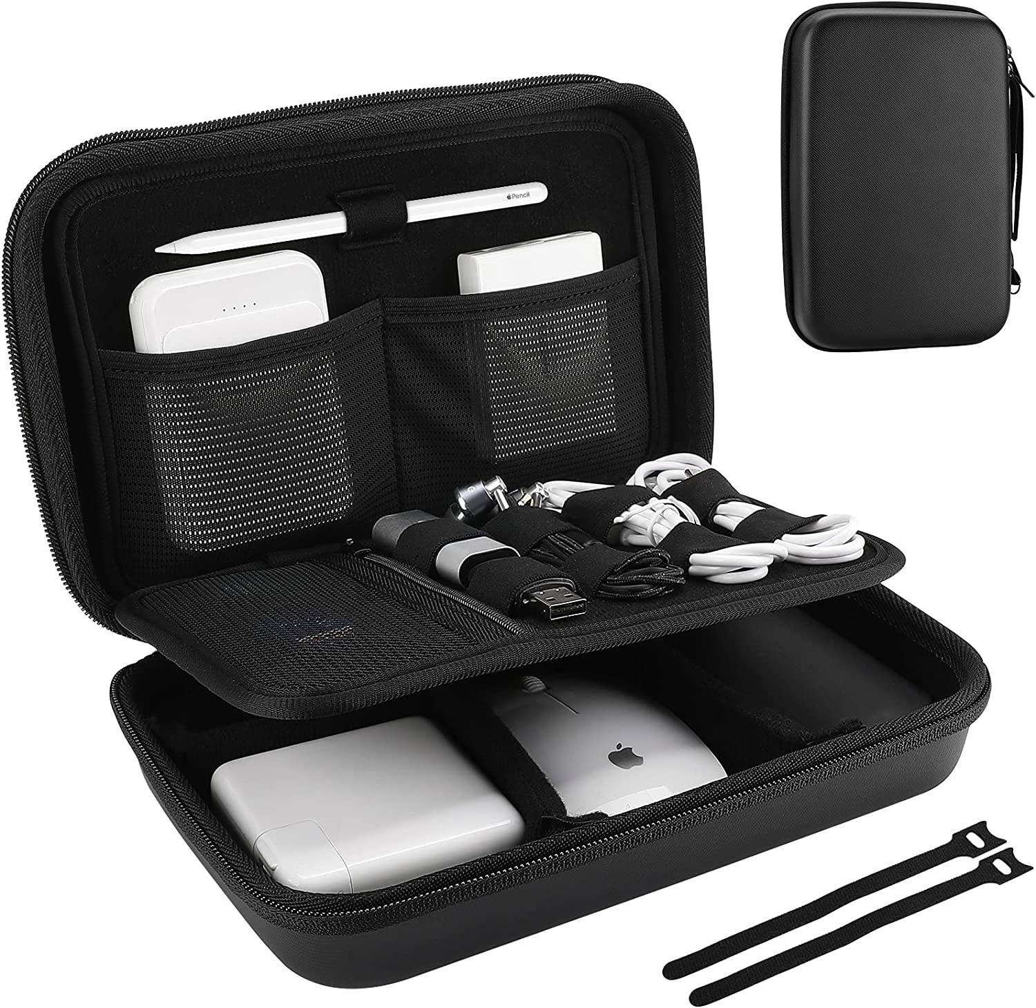 Procase Hard Travel Electronic Organizer Case for Macbook Power Adapter Chargers