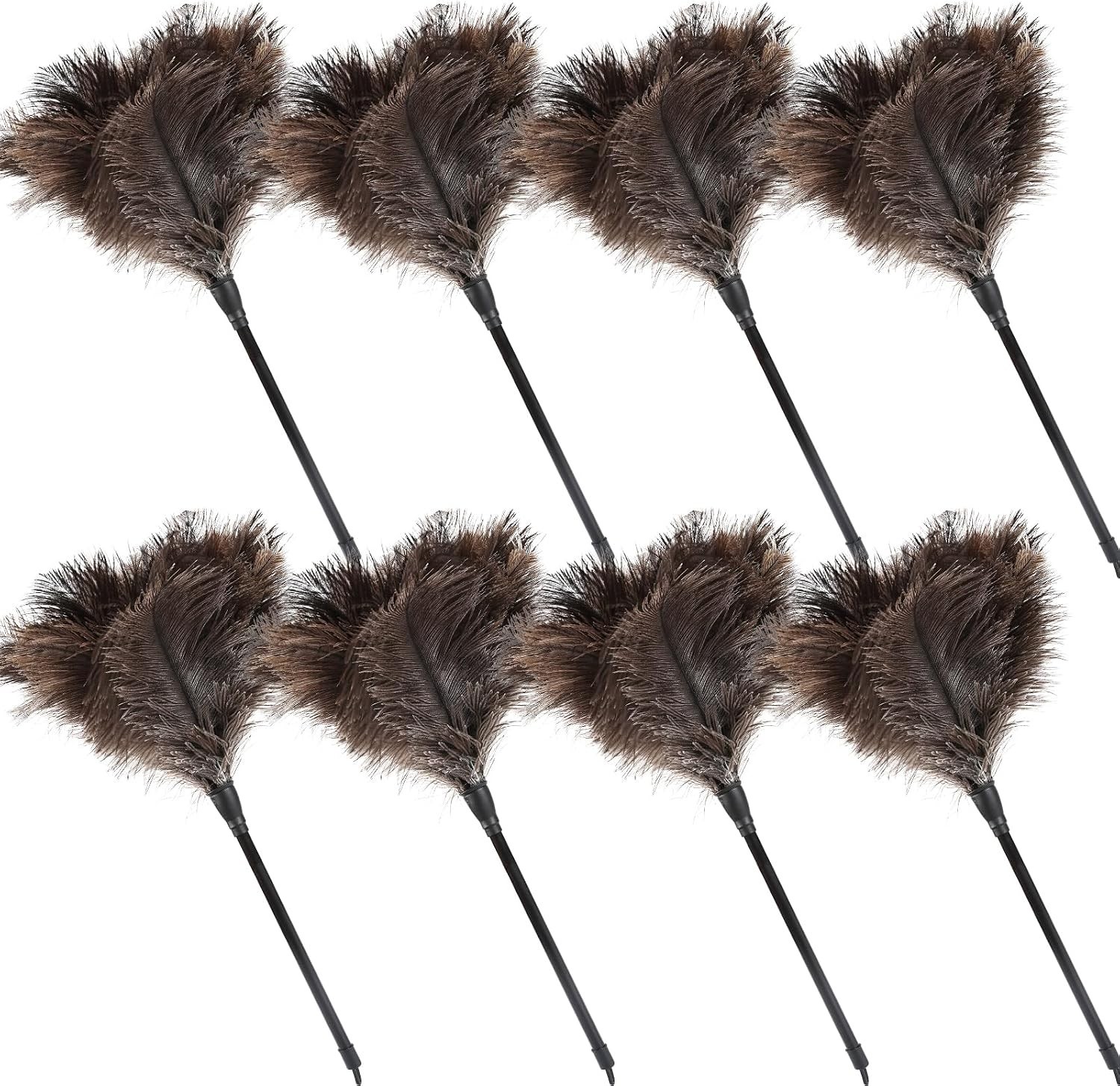 Ostrich Feather Duster 15Inch Natural Fluffy Handheld Feather Dusters Cleaning