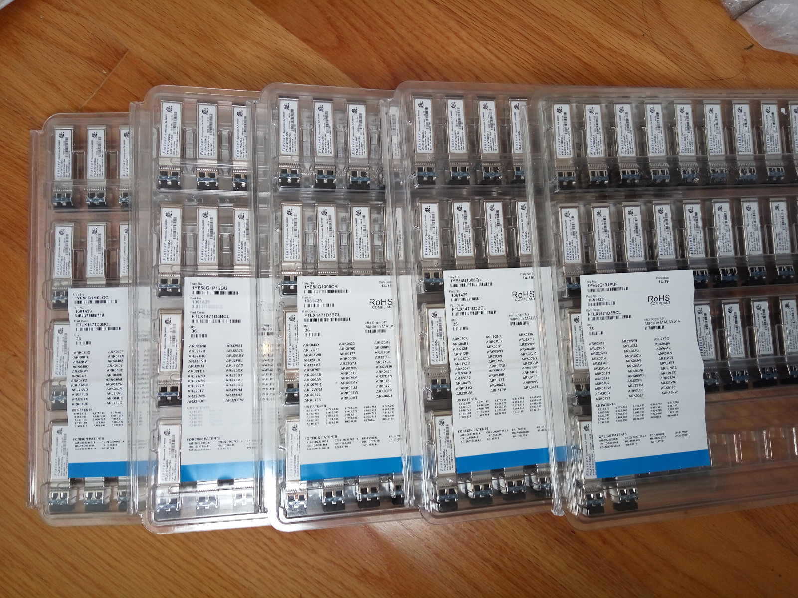New Finisar FTLX1471D3BCL 10Gbps 1310nm LR SFP+ Transceiver.