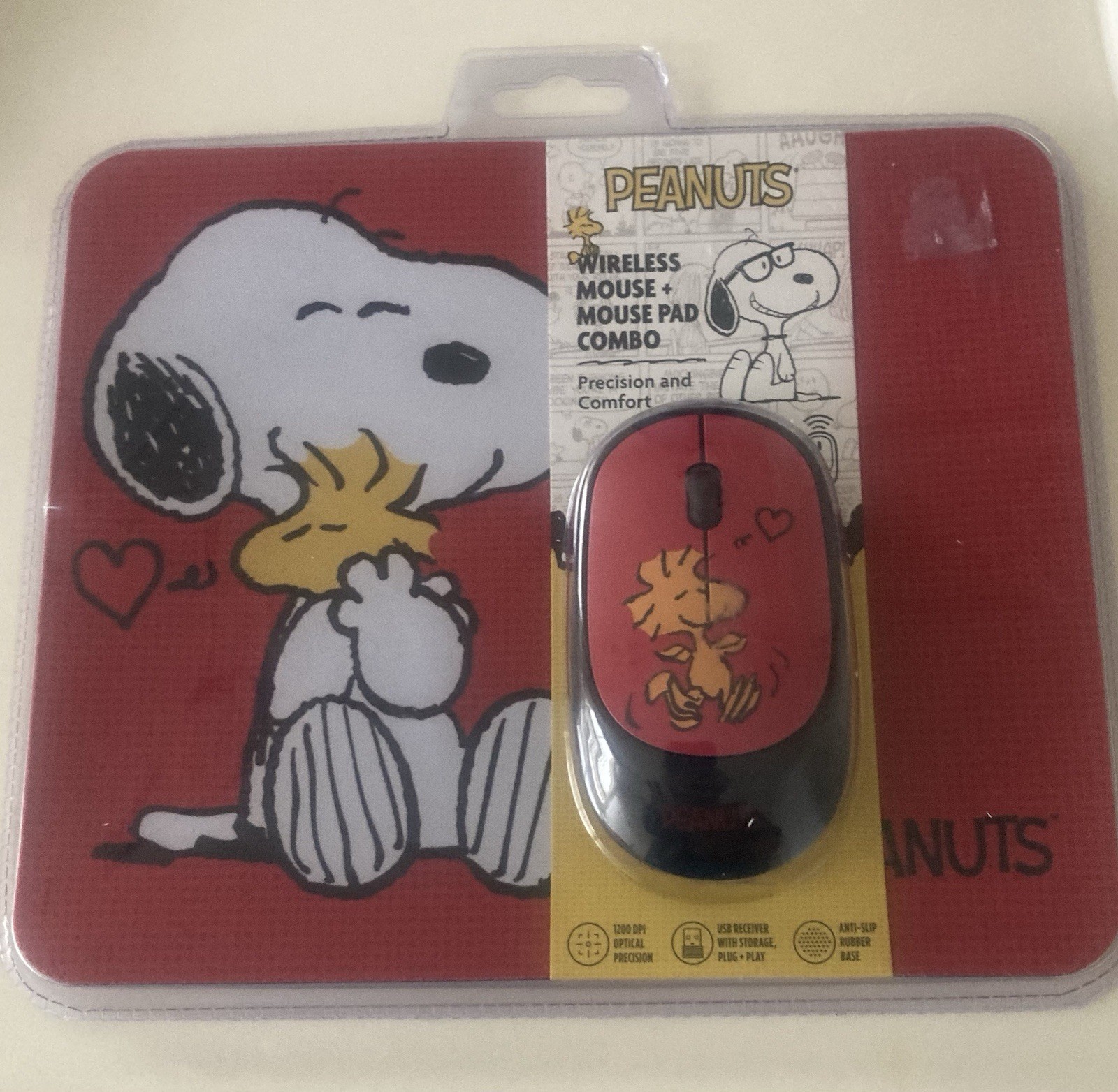 Snoopy & Woodstock Peanuts Wireless Mouse & Mouse Pad From 2025 Brand New