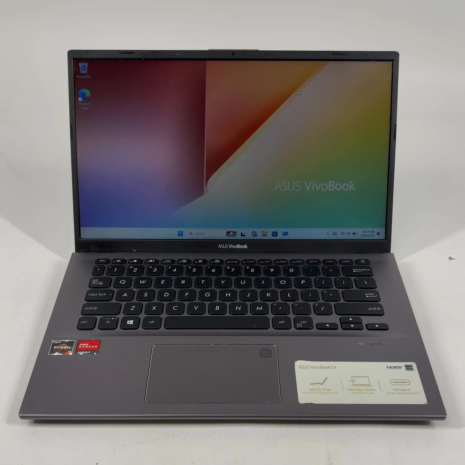 Asus Vivobook 14 X412DAP 14" Ryzen 3 3250U 2.6GHz 8GB RAM 256GB SSD