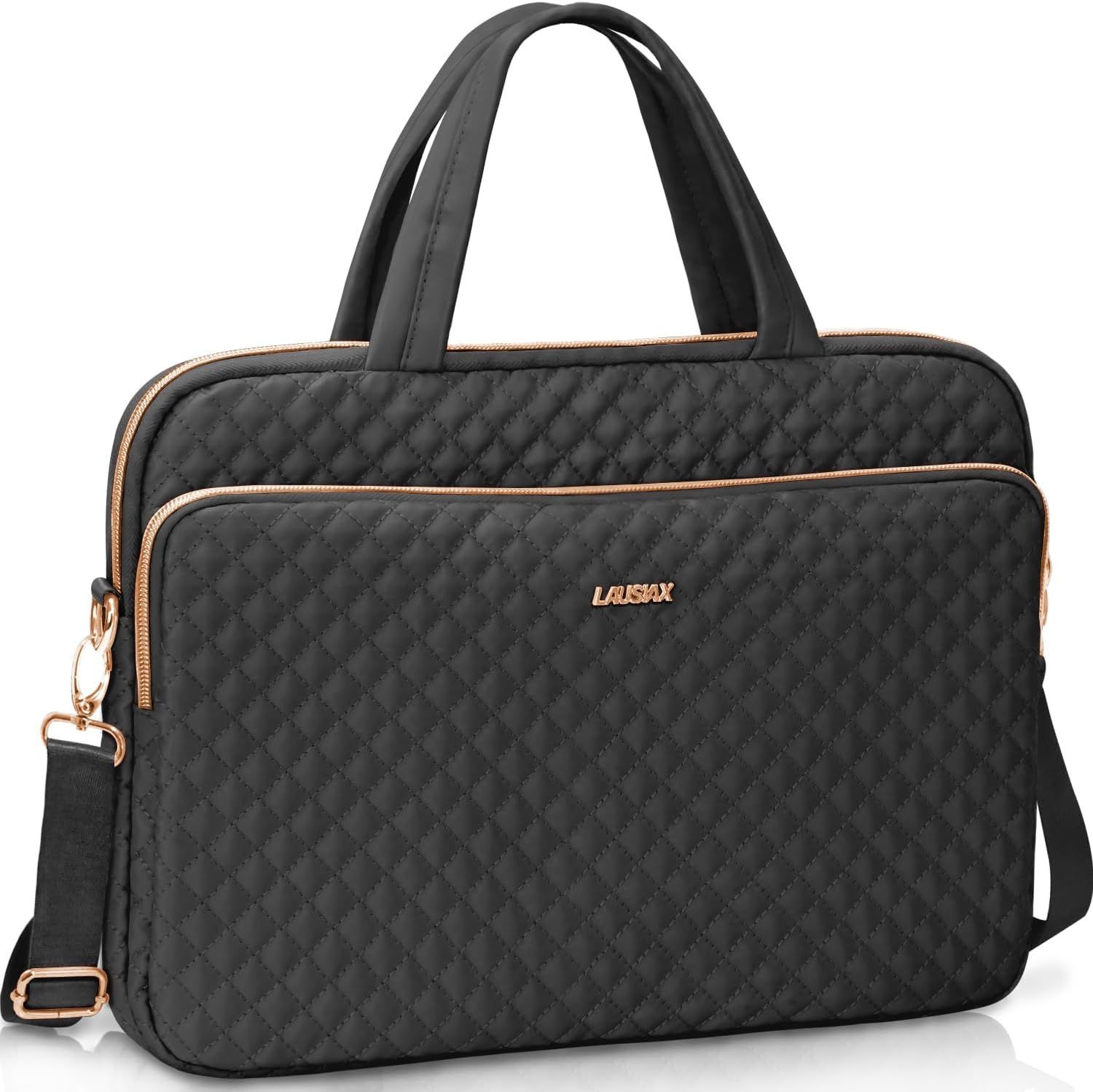 Sleeve for 17 17.3 Inch Laptop, Messenger Carrying Briefcase, Black