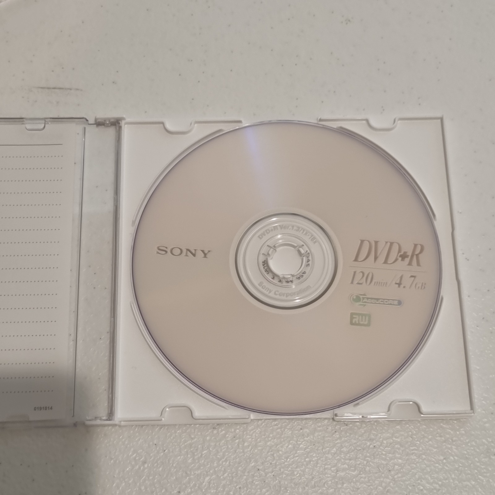 12 new Sony accucore DVD-R Recordable Media discs 4.70 GB 16x disc 4.7GB 120min 