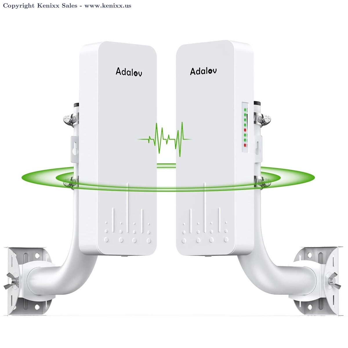 Adalov Wireless Bridge, 3KM 5.8G Point to Outdoor CPE, Long Range White