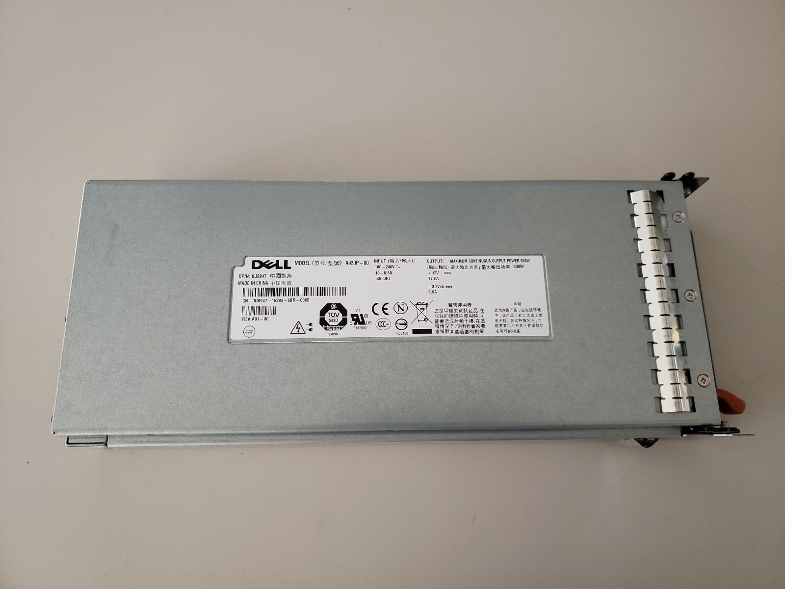 DELL A930P-00 DP/N 0U8947 930W OEM Power Supply 