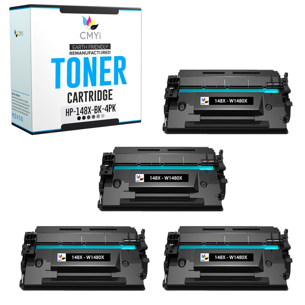 4-Pack CMYi Replacement 148X Printer Toner for HP LaserJet Pro MFP 4102dwe