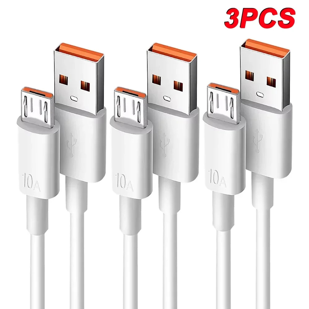 3-Pack Micro USB Fast-Charging Data Cables 1 / 1.5 / 2m Lengths