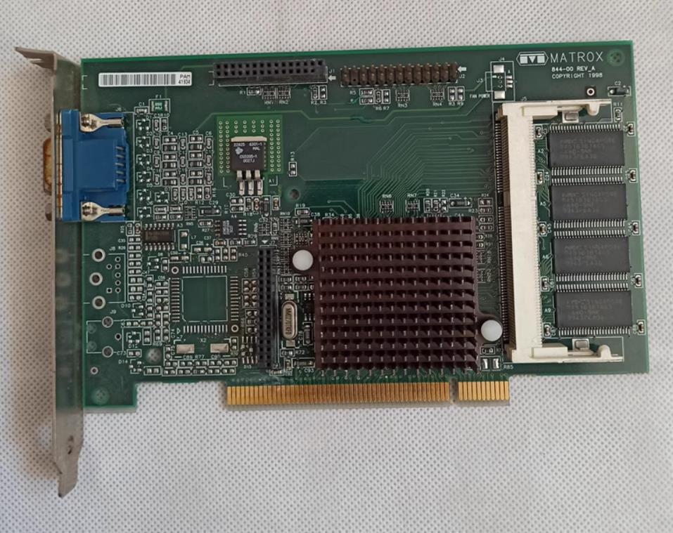 1pc used MATROX 844-00 REV.A PCI graphics card G2+/MILP/8D/OEM card