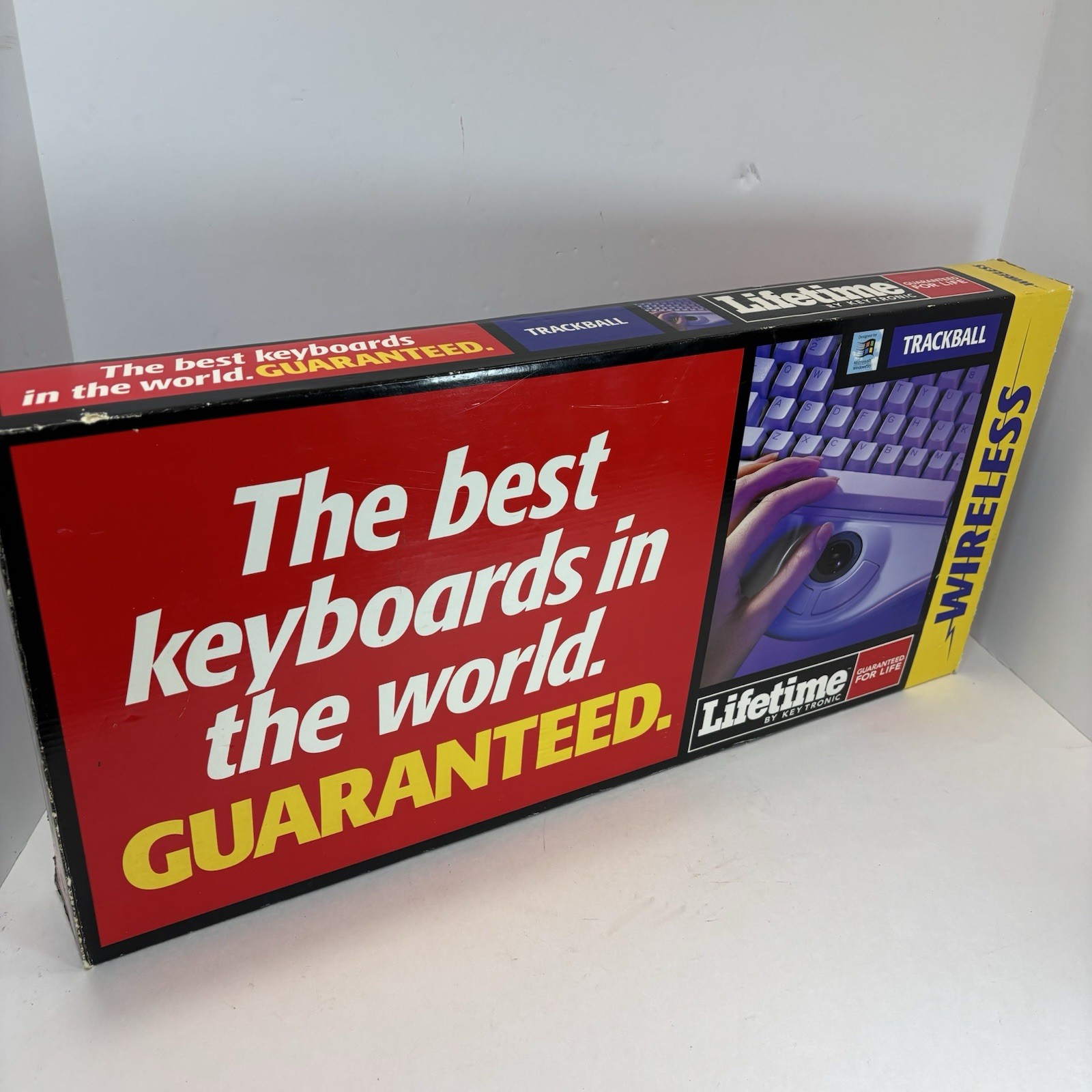 Vintage Keytronic Lifetime Series Keyboard w/ Built In Trackball And Box