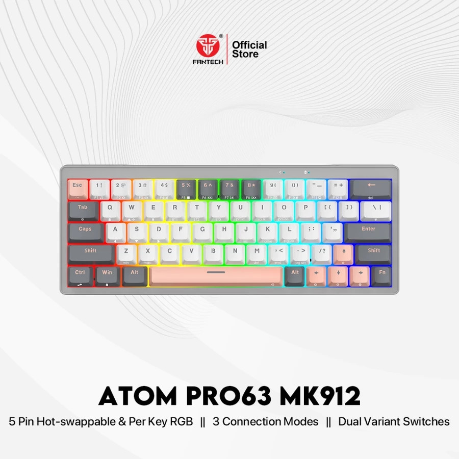 Fantech ATOM Pro Series Wireless Mechanical Keyboard – Hot-Swappable 5-Pin