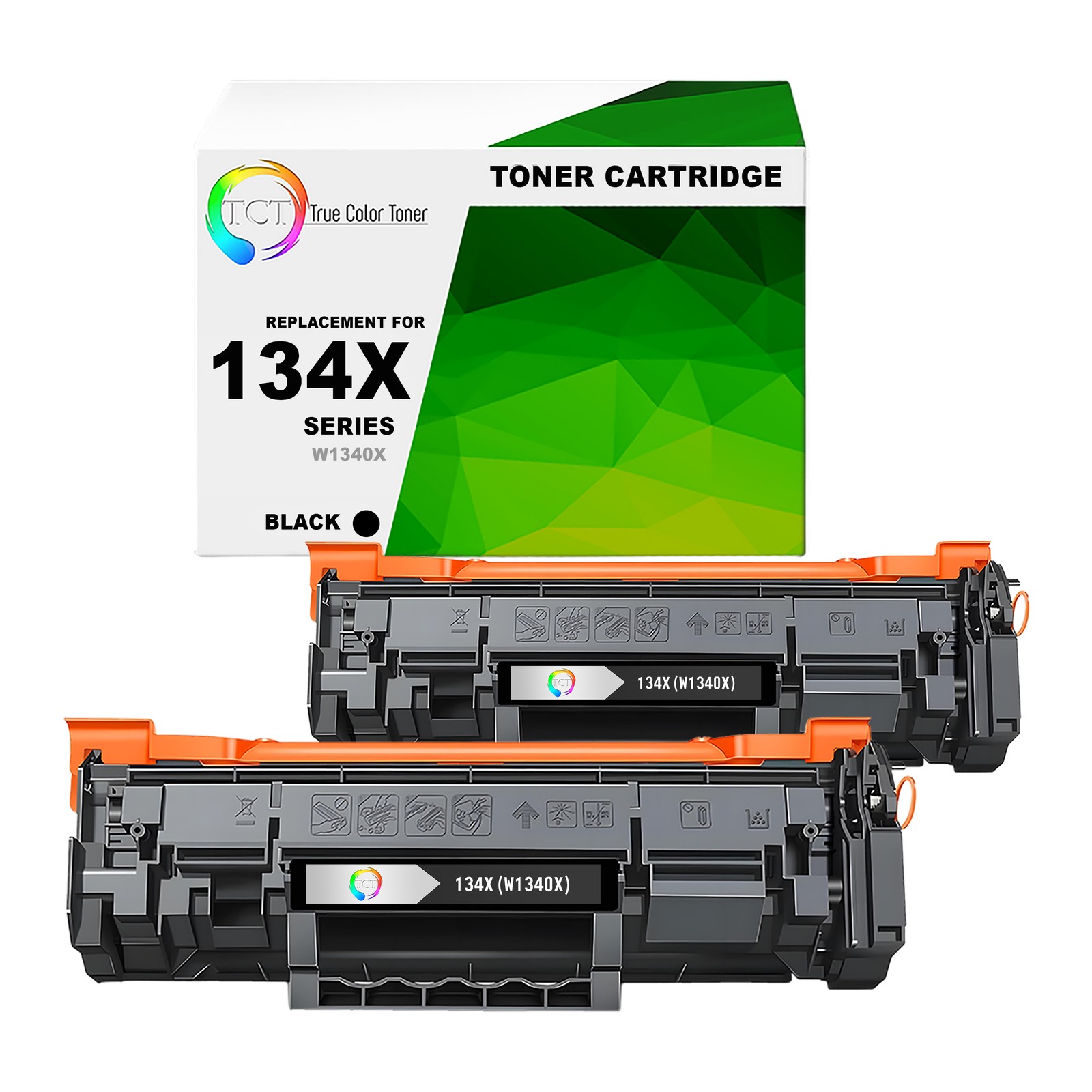 2Pk TCT Premium 134X W1340X Black HY for Compatible HP LaserJet M209 Toner
