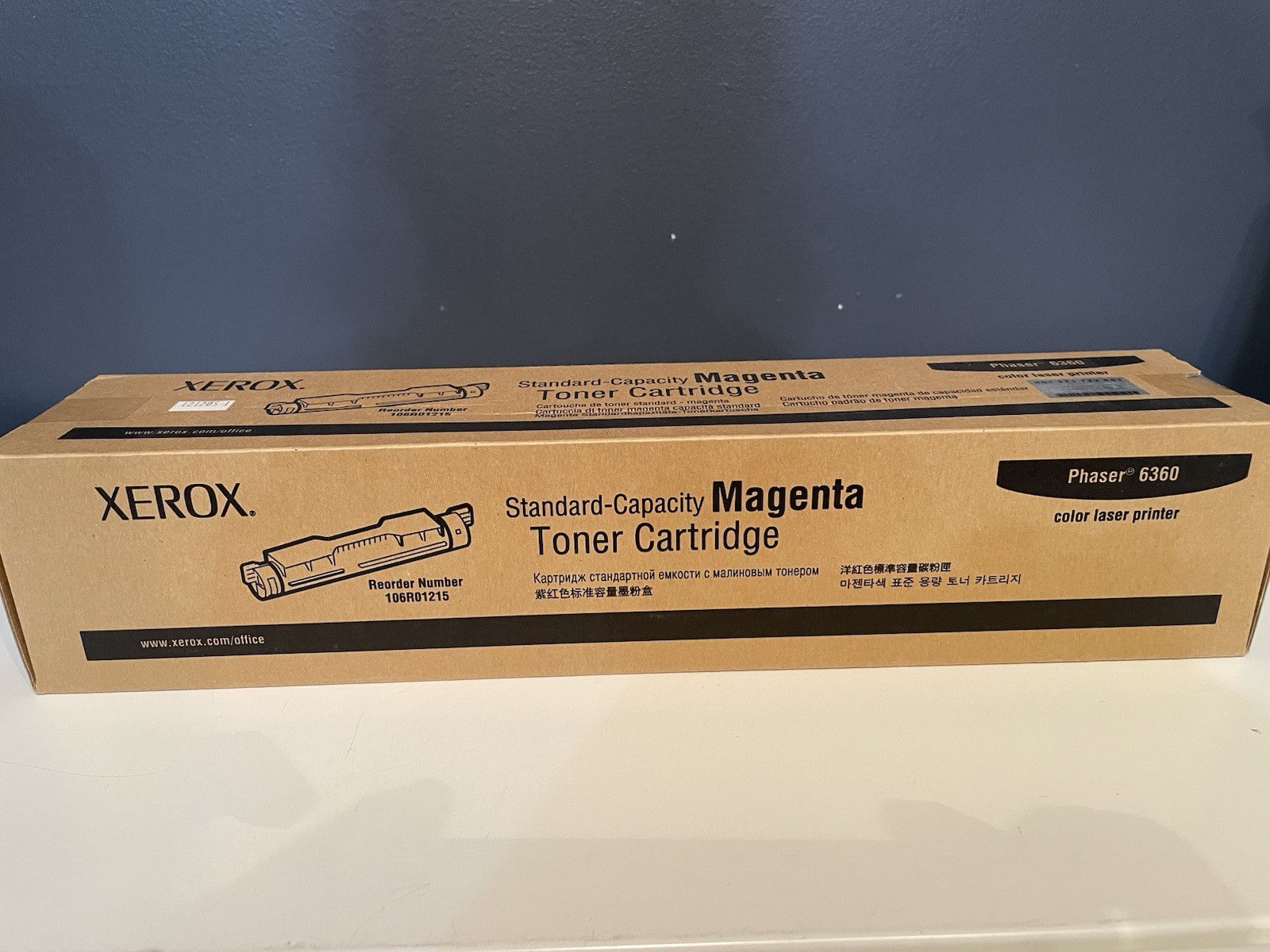 Genuine Xerox 106R01215 Magenta Toner Cartridge Phaser 6360 OEM New Sealed
